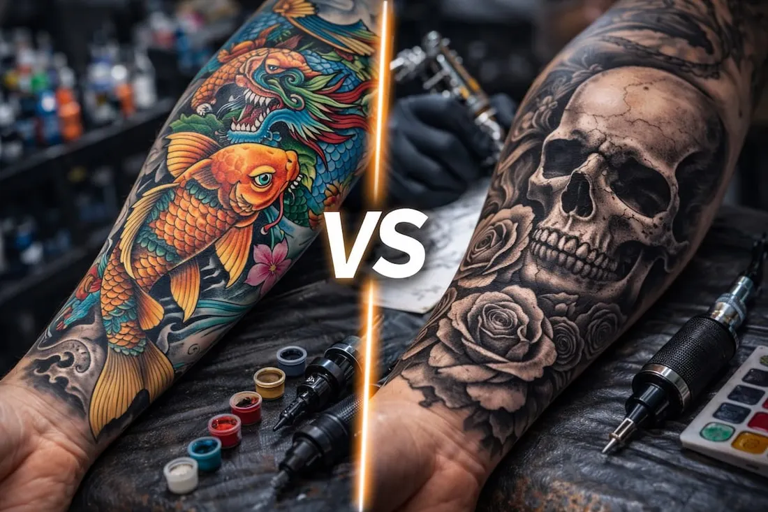 Tatuajes en Color vs Tatuajes en Negro: Ventajas y Desventajas Tatuajes en Color vs Tatuajes en Negro: Ventajas y Desventajas