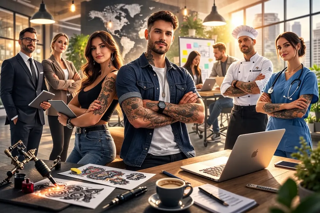 Tatuajes y Profesiones: Cómo el Arte Corporal Evoluciona en el Ámbito Laboral Tatuajes y Profesiones: Cómo el Arte Corporal Evoluciona en el Ámbito Laboral