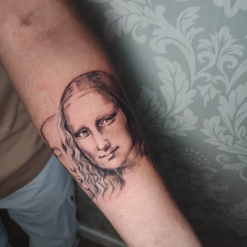 Retrato realista en el antebrazo, ESAP Madrid