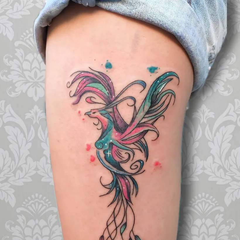 Tatuaje a color de una mariposa, ESAP Madrid