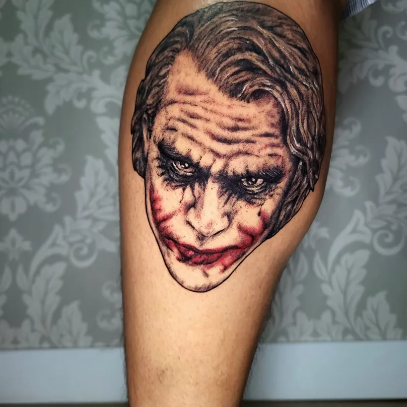 Tatuaje realista del Joker hecho en ESAP Madrid Tatuaje realista del Joker hecho en ESAP Madrid