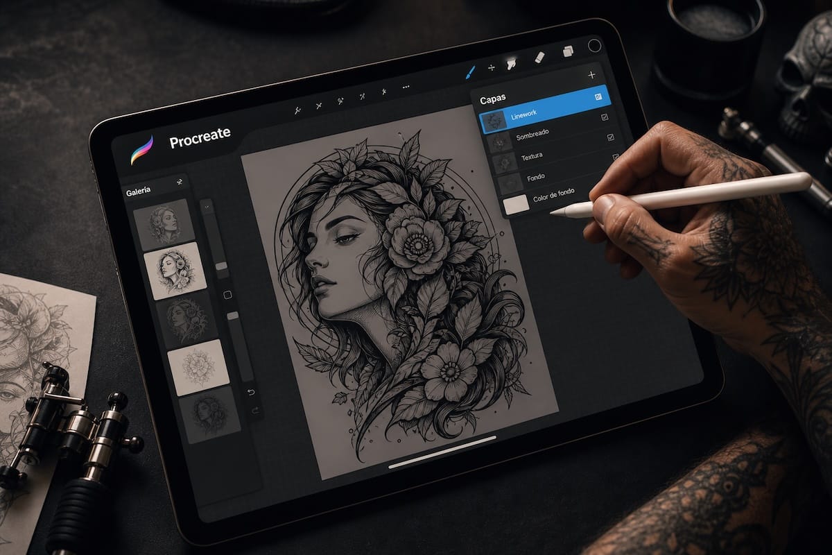 procreate para tatuadores